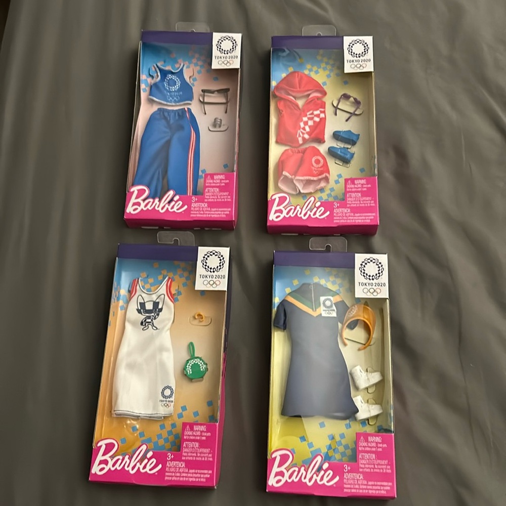 Barbie Clothing Sets (for doll) COLLECTOR Tokyo 2020 Olympics (Lot of 4)